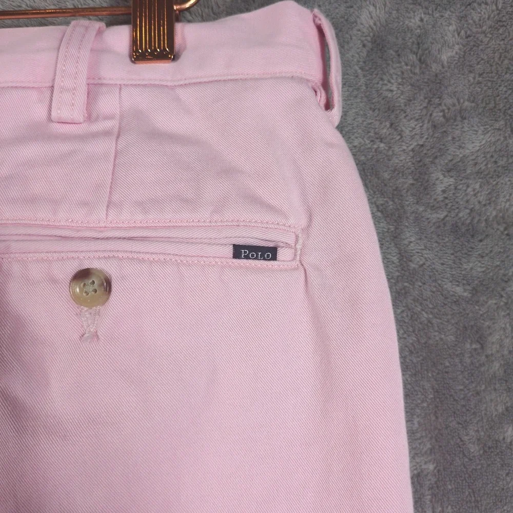 Polo Ralph Lauren Classic Fit Chino Pants Mens 34x32 Pink Cotton Twill Slacks